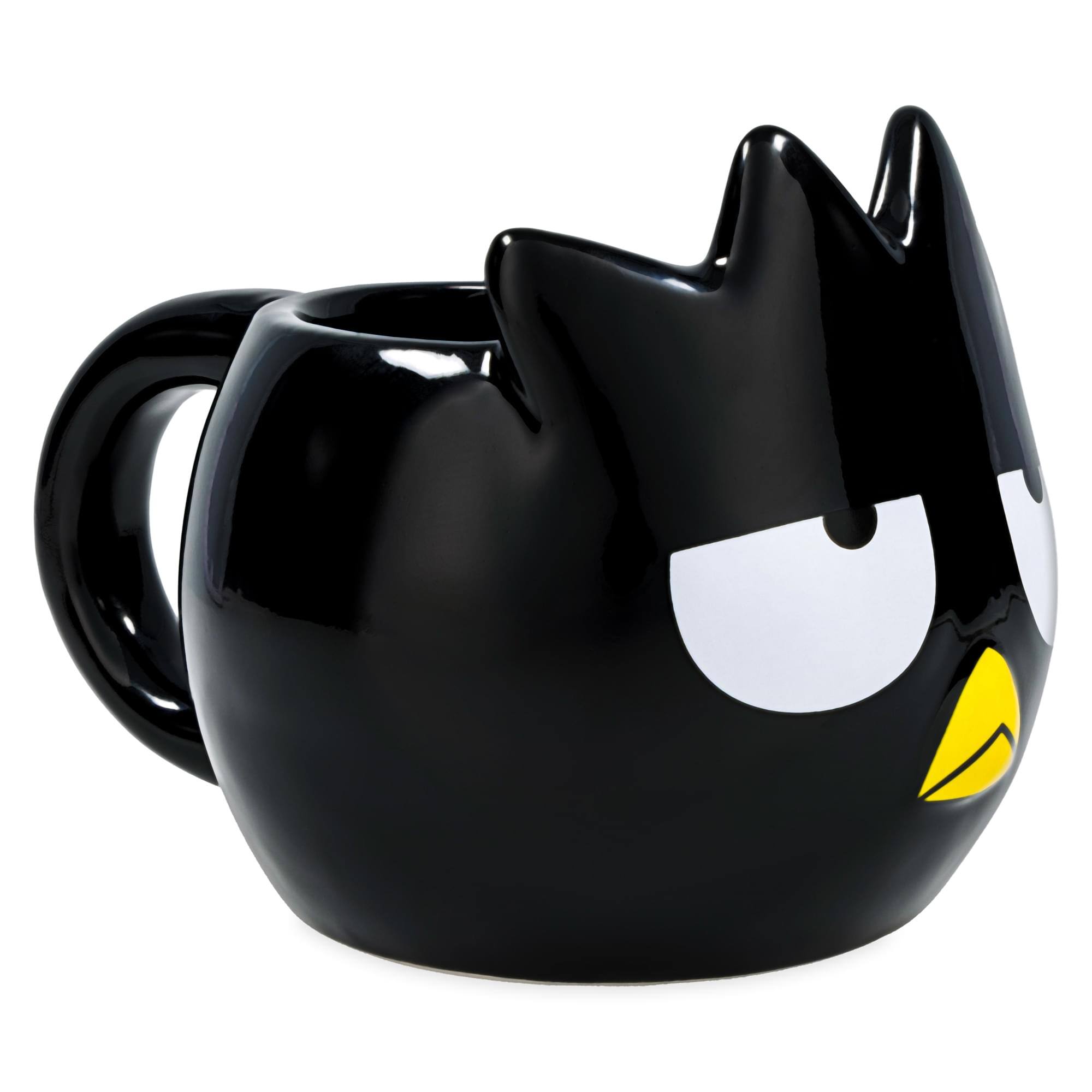 Alt View 1. Silver Buffalo - Sanrio Badtz-Maru Sculpted Ceramic Mug | Holds 20 Ounces - Black.