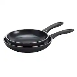 Henckels - Nola 2-pc Aluminum Ceramic Nonstick Fry Pan Set - Black