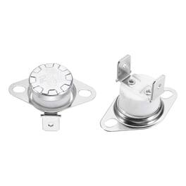 Unique Bargains - 2pcs KSD301 Thermostat 180°C/356°F 16A Normally Closed N.C Thermal Cutoff Switch for Microwaves/Oven Ceramic - Silver