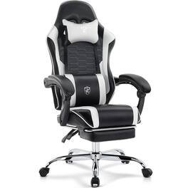 ThinkLink Electronic - Premium High Gaming Chair Computer Office Reclining Adjustable With Adjustable Ergonomic Comfortable - Black, White