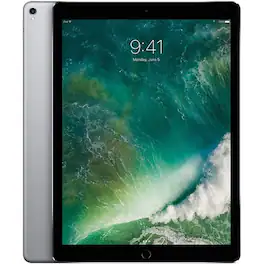 Apple - Refurbished Excellent - Refurbished iPad Pro 12.9 (1st Gen) A1652 (WiFi + Cellular Unlocked) 128GB w/ Pre-Installed Tempered Glass - Space Gray