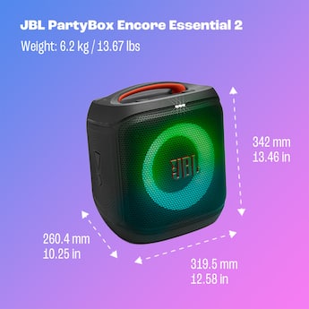 JBL PartyBox Encore Essential 2 Portable party speaker 2025 Black JBL PartyBox Encore Essential 2 Portable party speaker 2025 Black