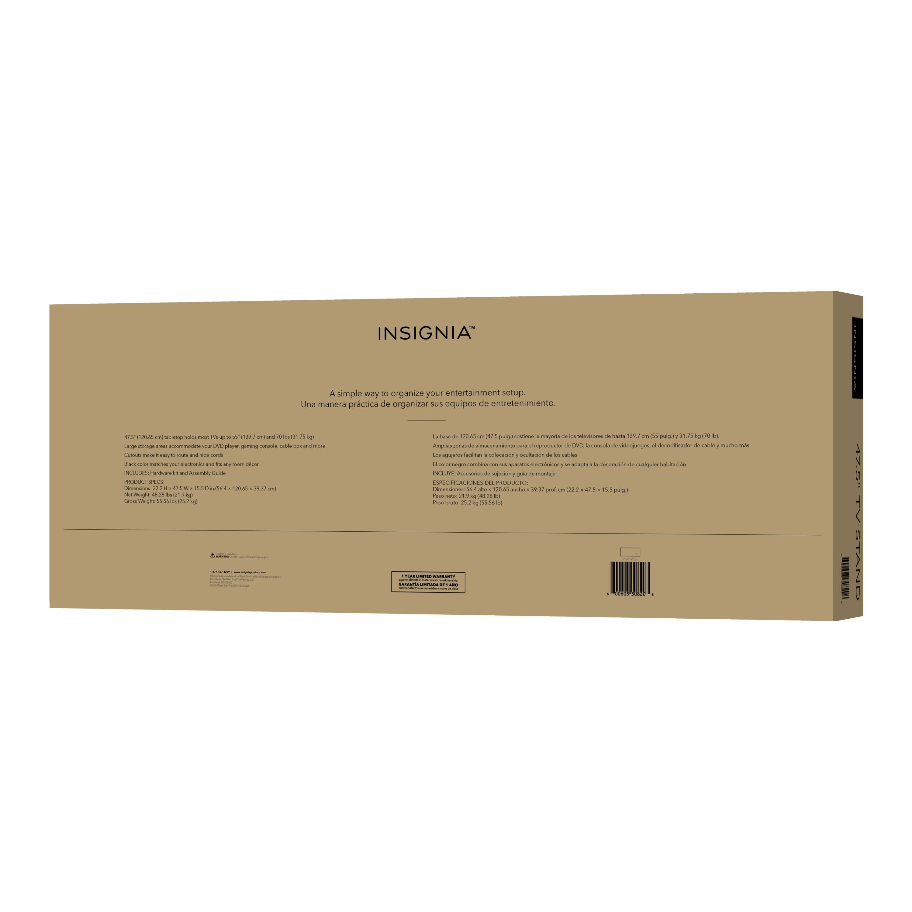 INSIGNIA: Una maniera prctica de organizar su equipos de entretenimiento.