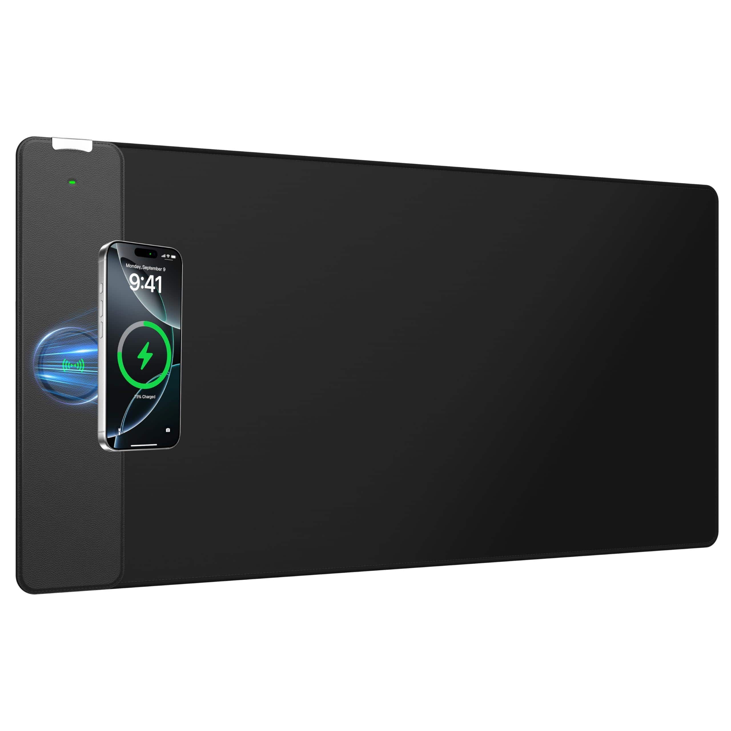 Earthley Blooms - Magnetic Wireless Charging Mouse Pad Gaming 31.5x15.8 Large Desk Mat for LaptopKeyboard Waterproof Smooth - Default