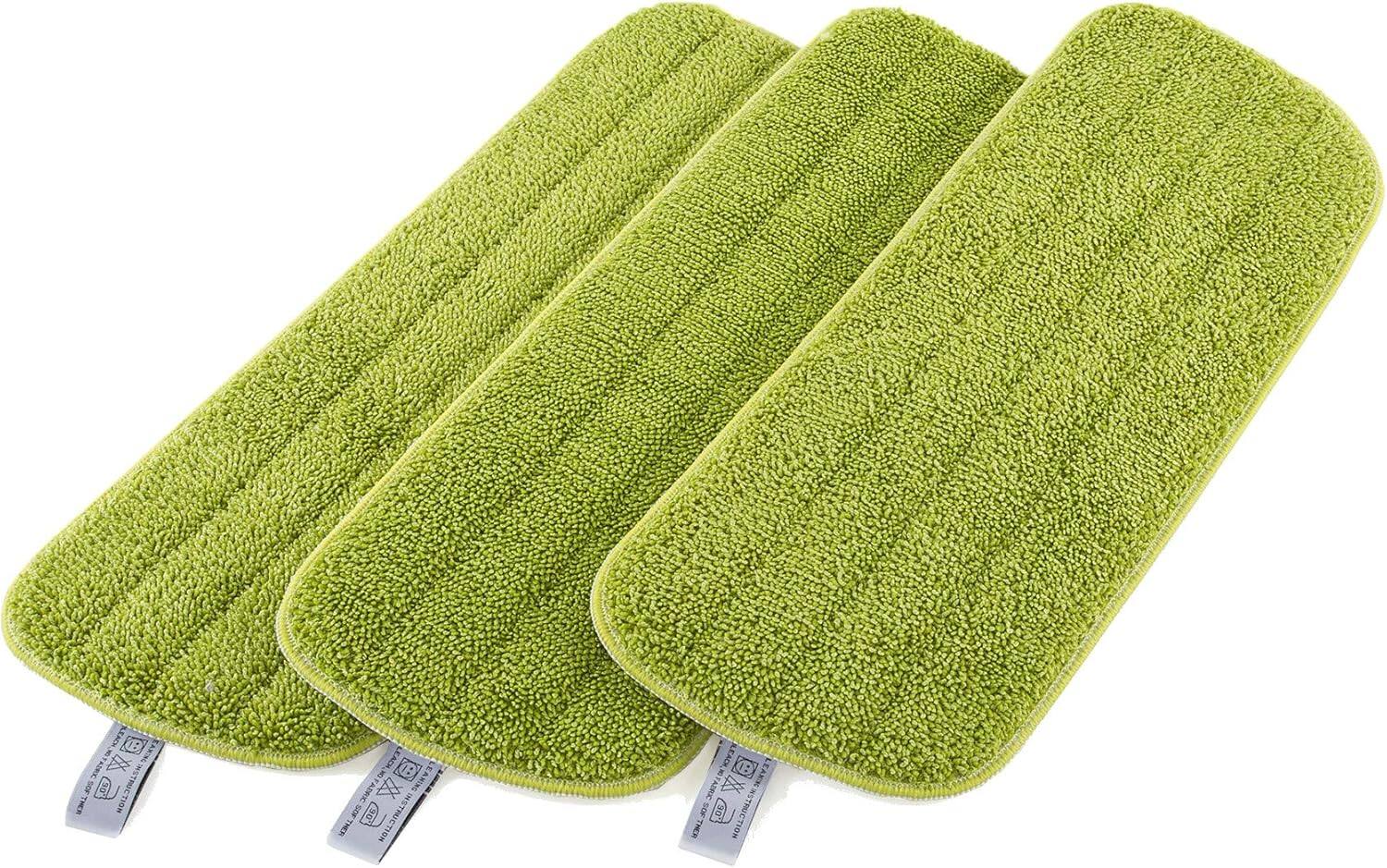 Kitchen + Home - Microfiber Mop Pads - 16" Dust Mop Refill 3 Pack - Green