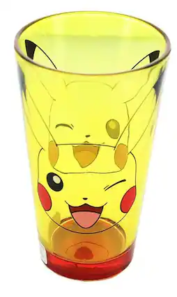 Front. Pokémon - Pokemon Pikachu Pint Glass - Yellow.