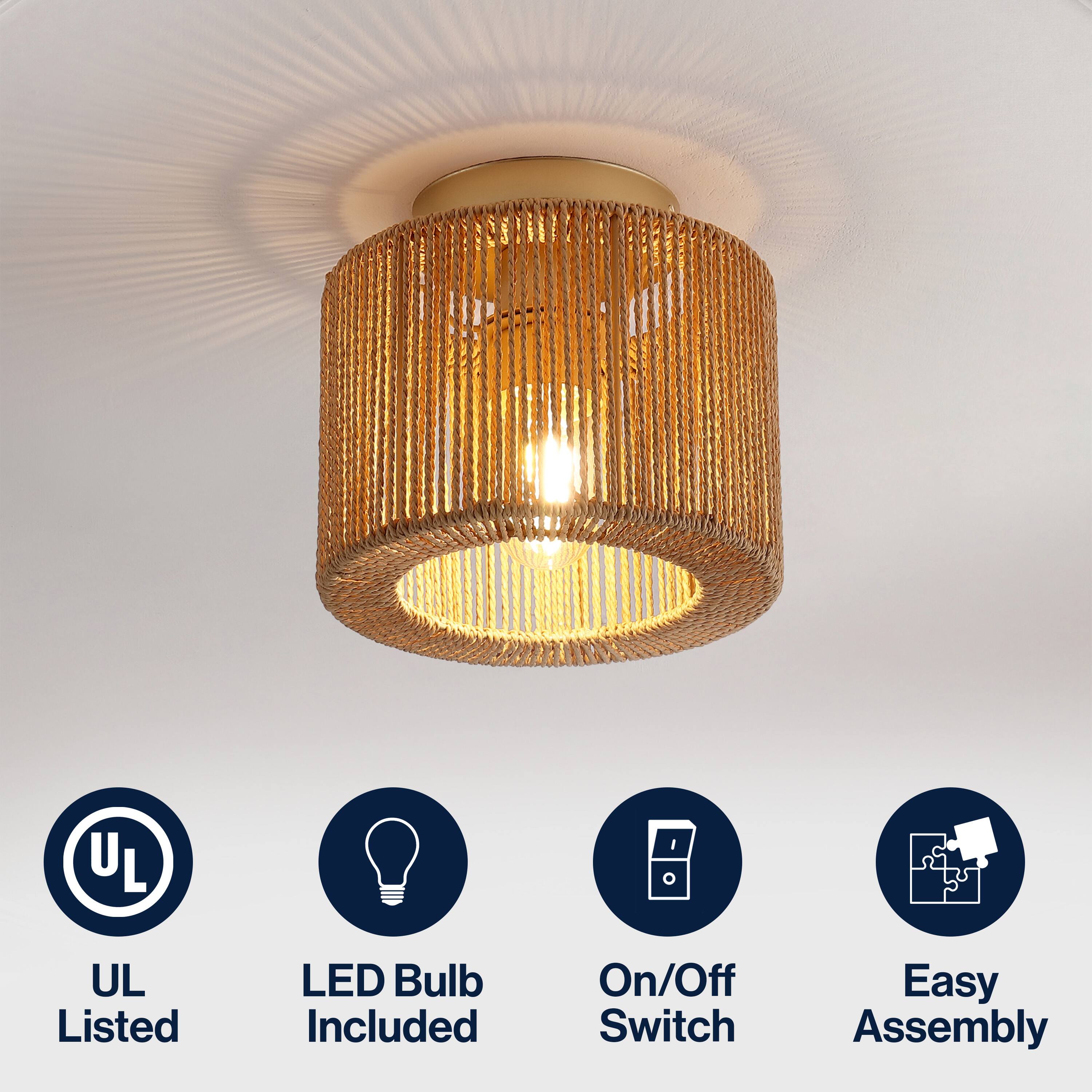 UL Listed  
LED Bulb Included  
On/Off Switch  
Easy Assembly