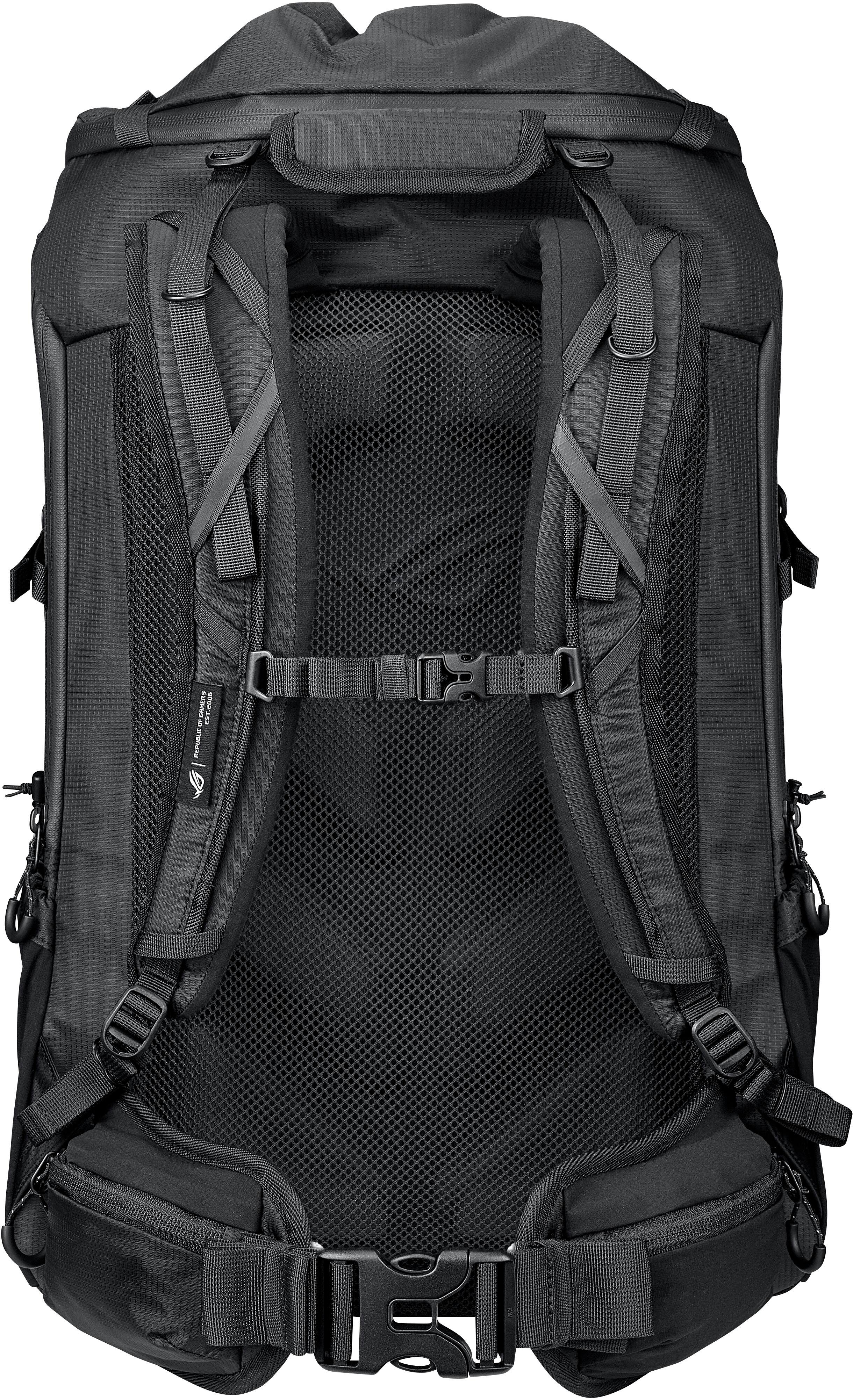 Alt View 16. ASUS - ROG Archer ErgoAir 40L Lightweight Modular Gaming Backpack with 18" Laptop Compartment and Waterproof Rain Cover - Black.