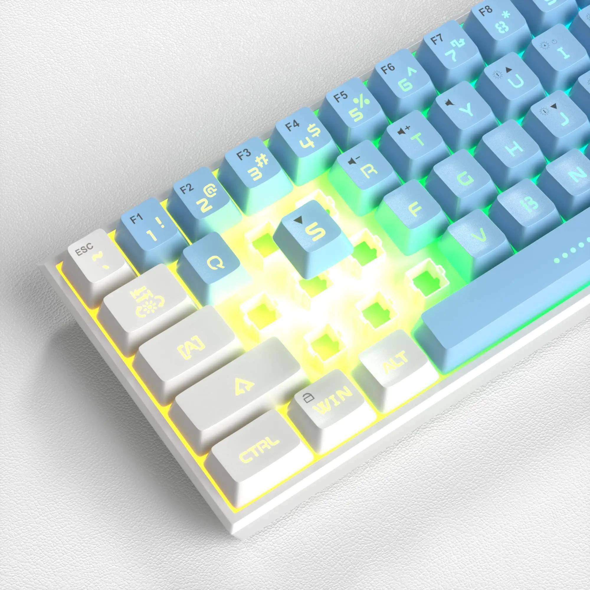 MageGee 60% Gaming Keyboard, RGB Backlit 61‑Key Ultra‑Compact TS91 ...