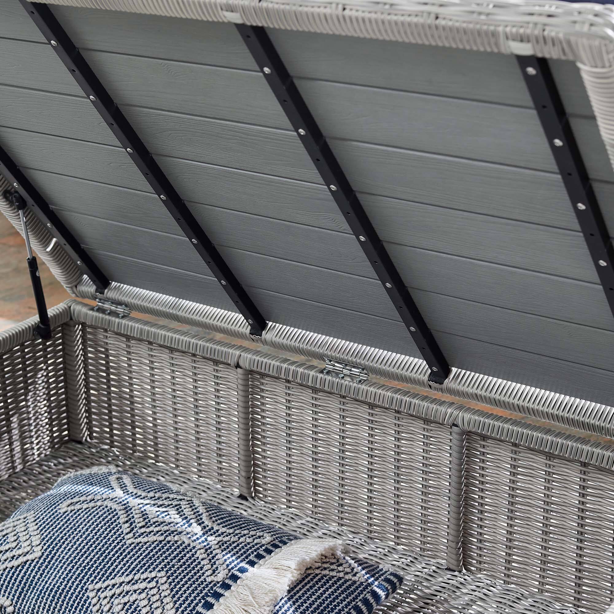 Alt View 1. Modway - Conway 45" Outdoor Patio Wicker Rattan Coffee Table by Modway - Light Gray.