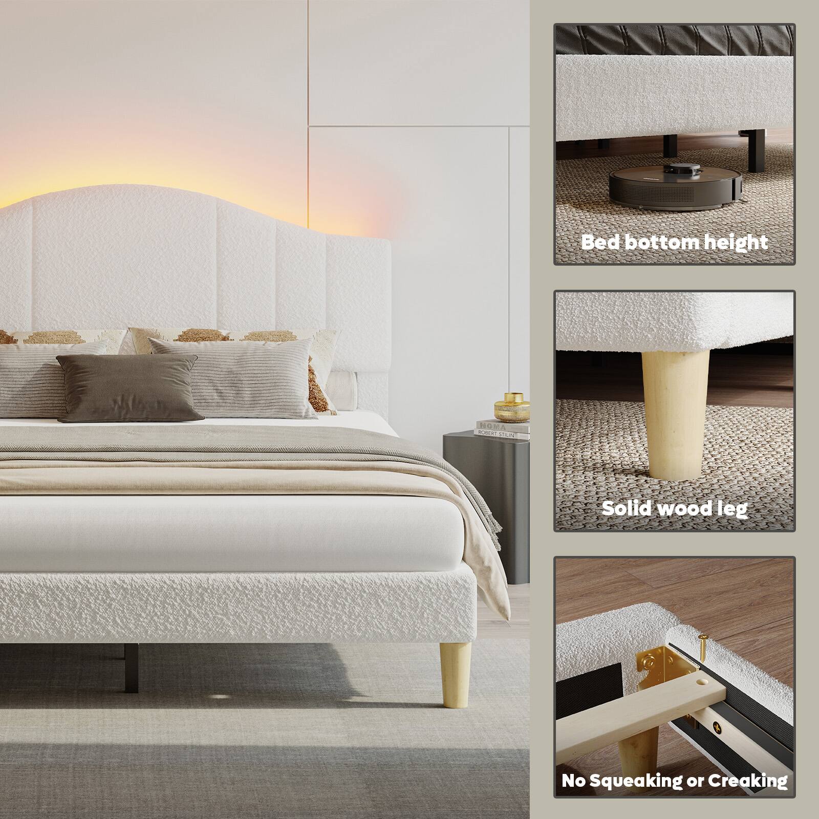 Bed bottom height: No Squeaking or Creaking