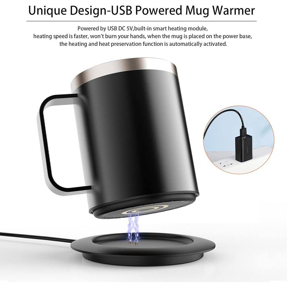 Unique Design-USB Powered Mug Warmer

Powered by USB DC 5V, built-in smart heating module, heating speed is faster, won't burn your hands, when the mug is placed on the power base, the heating and heat preservation function is automatically activated.
