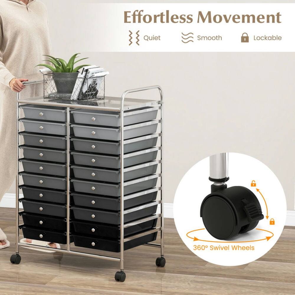 Effortless Movement  
Quiet  
Smooth  
Lockable  

360° Swivel Wheels