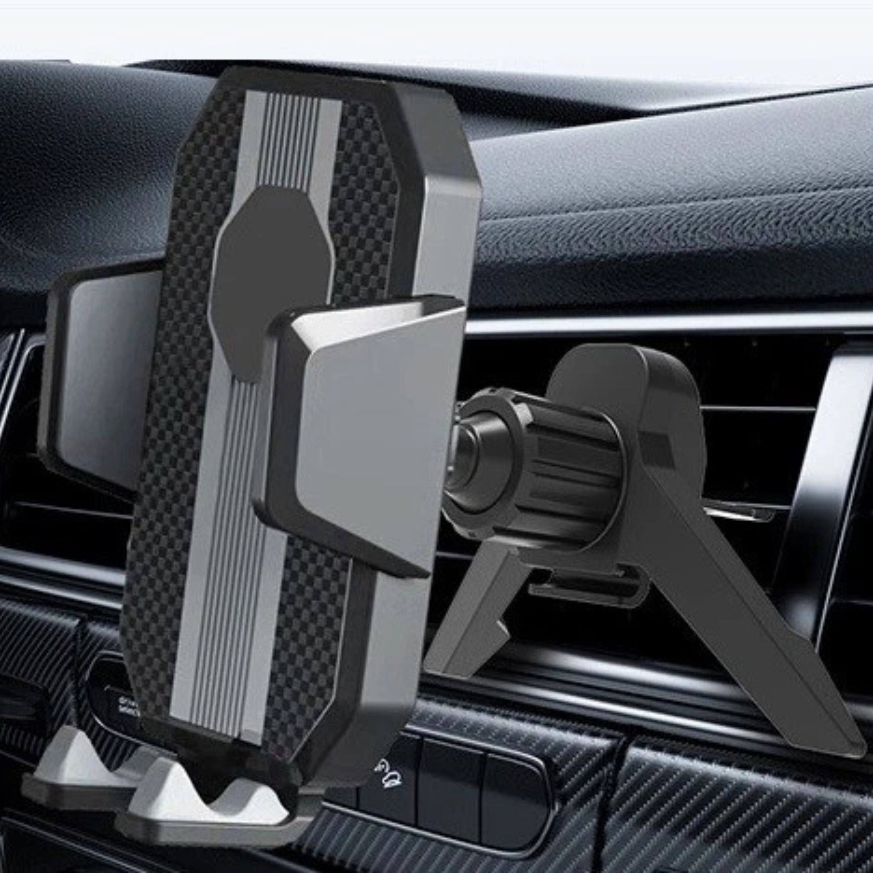 Angle. Kitcheniva - 2-in-1 Universal Car Phone Holder Air Vent & Dashboard Mount - Black.