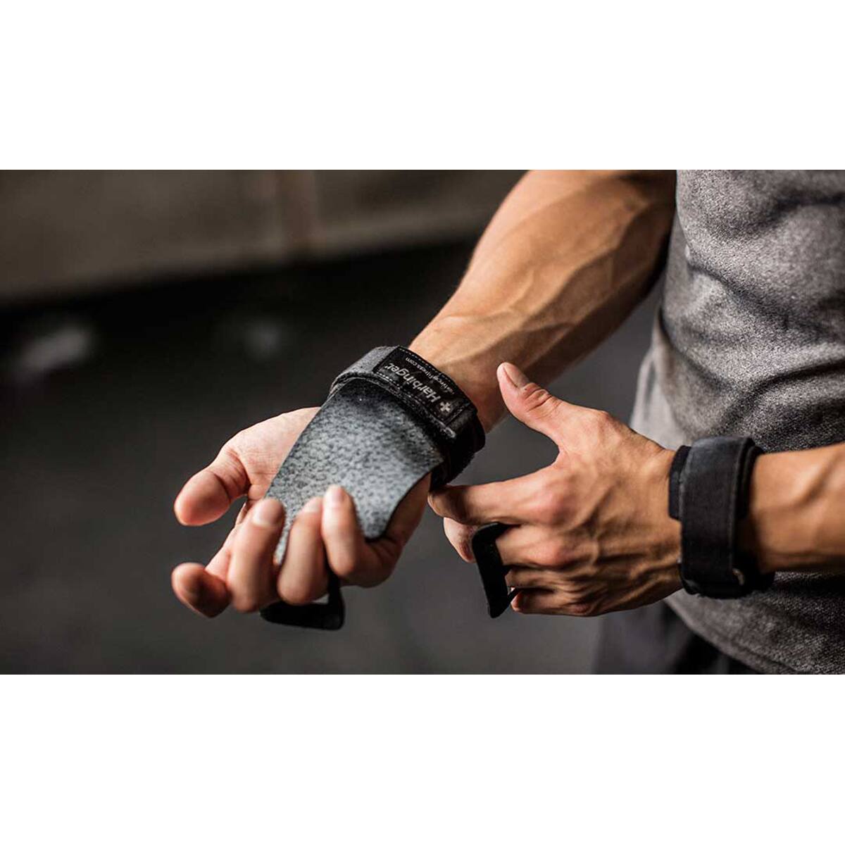 Alt View 3. Harbinger - Harbinger Protective Strength Training Lift Assist Palm Grips - XL - Black - Black.
