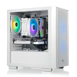 Thermaltake - LCGS Versa i560S Gaming Desktop Intel Core i7-14700F, 16GB RGB Memory, NVIDIA GeForce RTX 5060, 1TB SSD NVMe M.2, WiFi - White