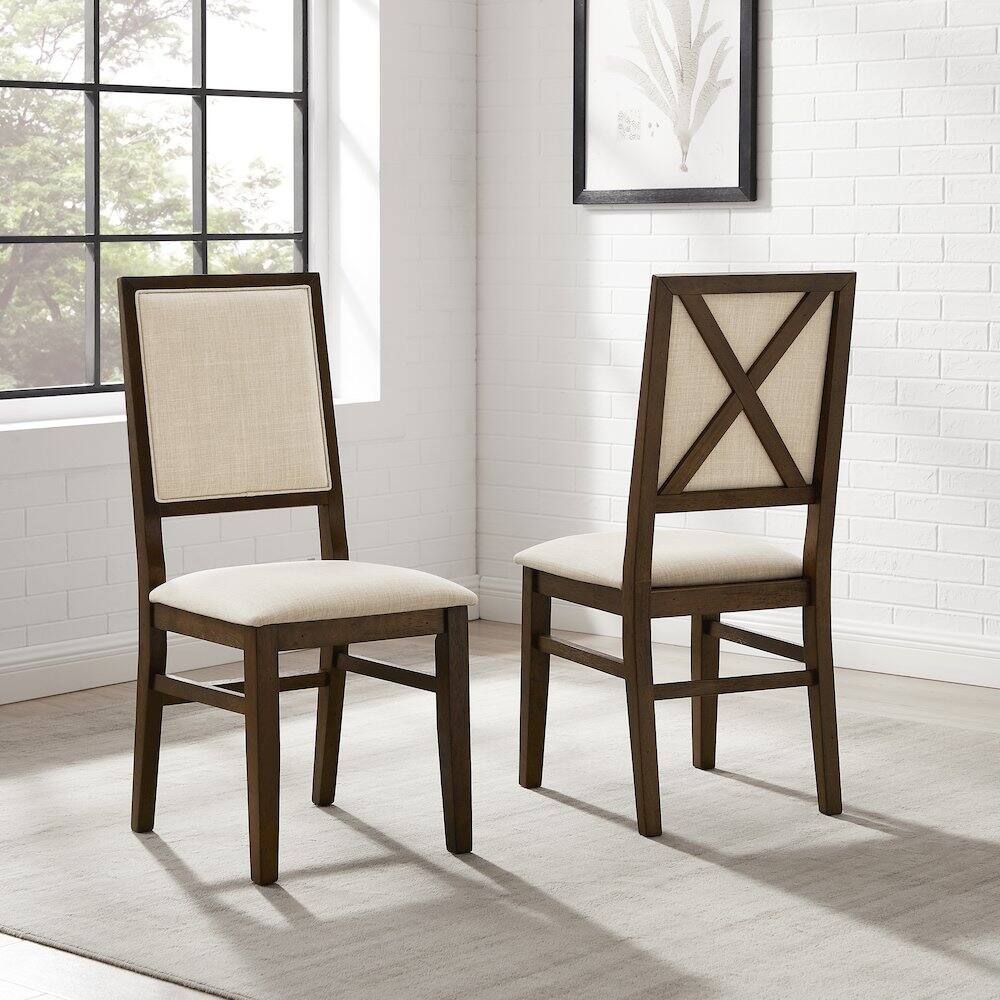 Alt View 2. Crosley Furniture - Joanna 2-Piece Upholstered Back Dining Chair Set - Black.