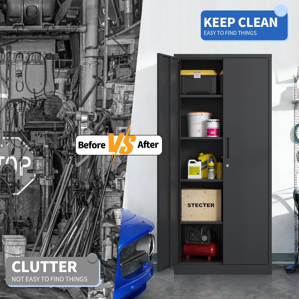 KEEP CLEAN  
EASY TO FIND THINGS

Before VS After

- MONERVING 15 LE CBC DE  
  STECTER

CLUTTER  
NOT EASY TO FIND THINGS