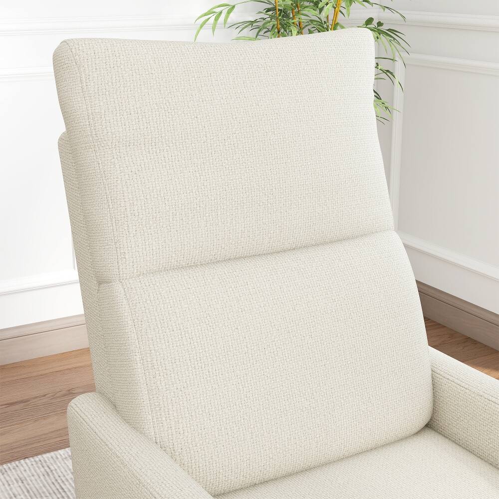 Alt View 9. Loheer - Loheer Manual Swivel Rocker Recliner Chair Beige Fabric Glider Recliner for Nursery and Small Spaces - Beige.
