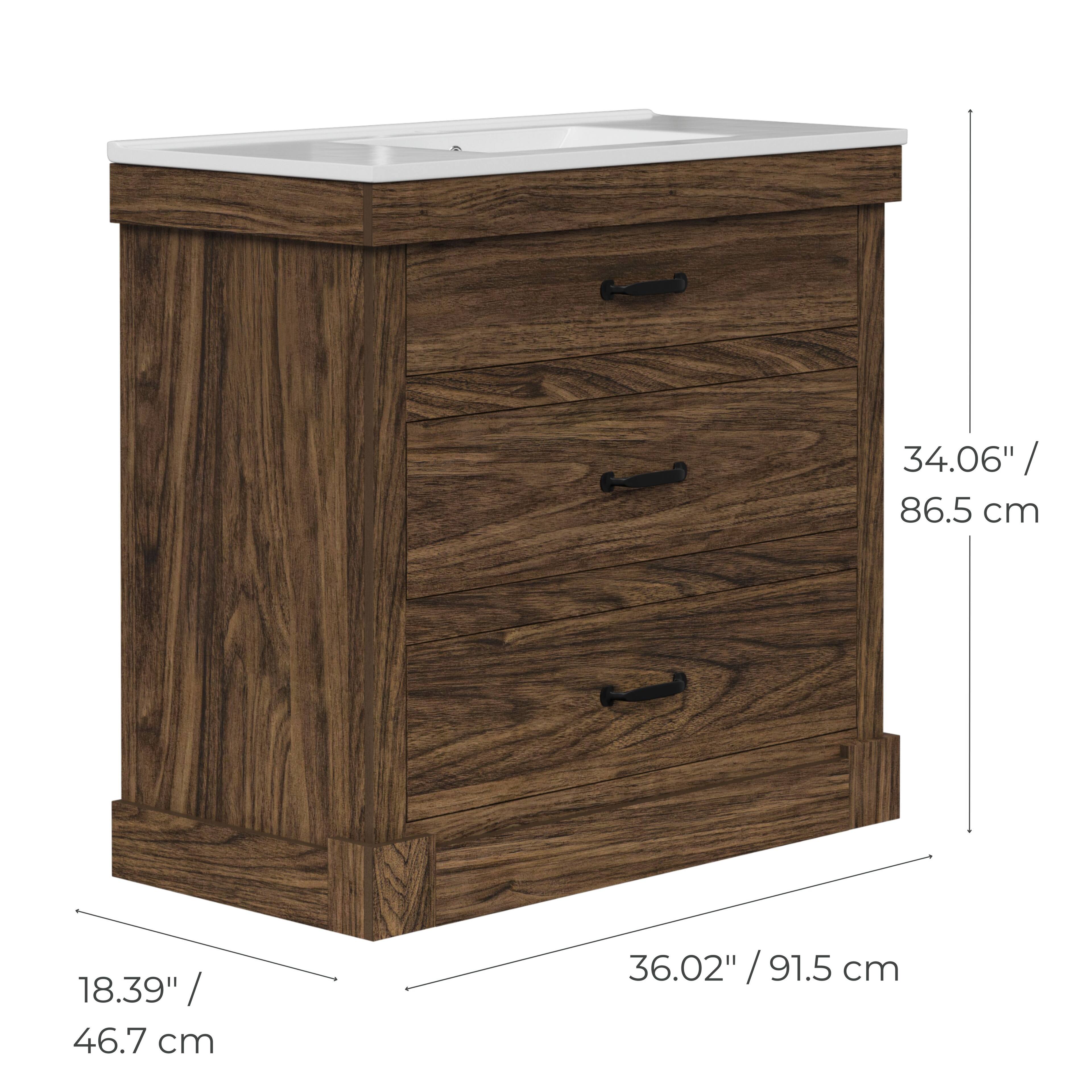 34.06" / 86.5 cm  
18.39" / 46.7 cm  
36.02" / 91.5 cm