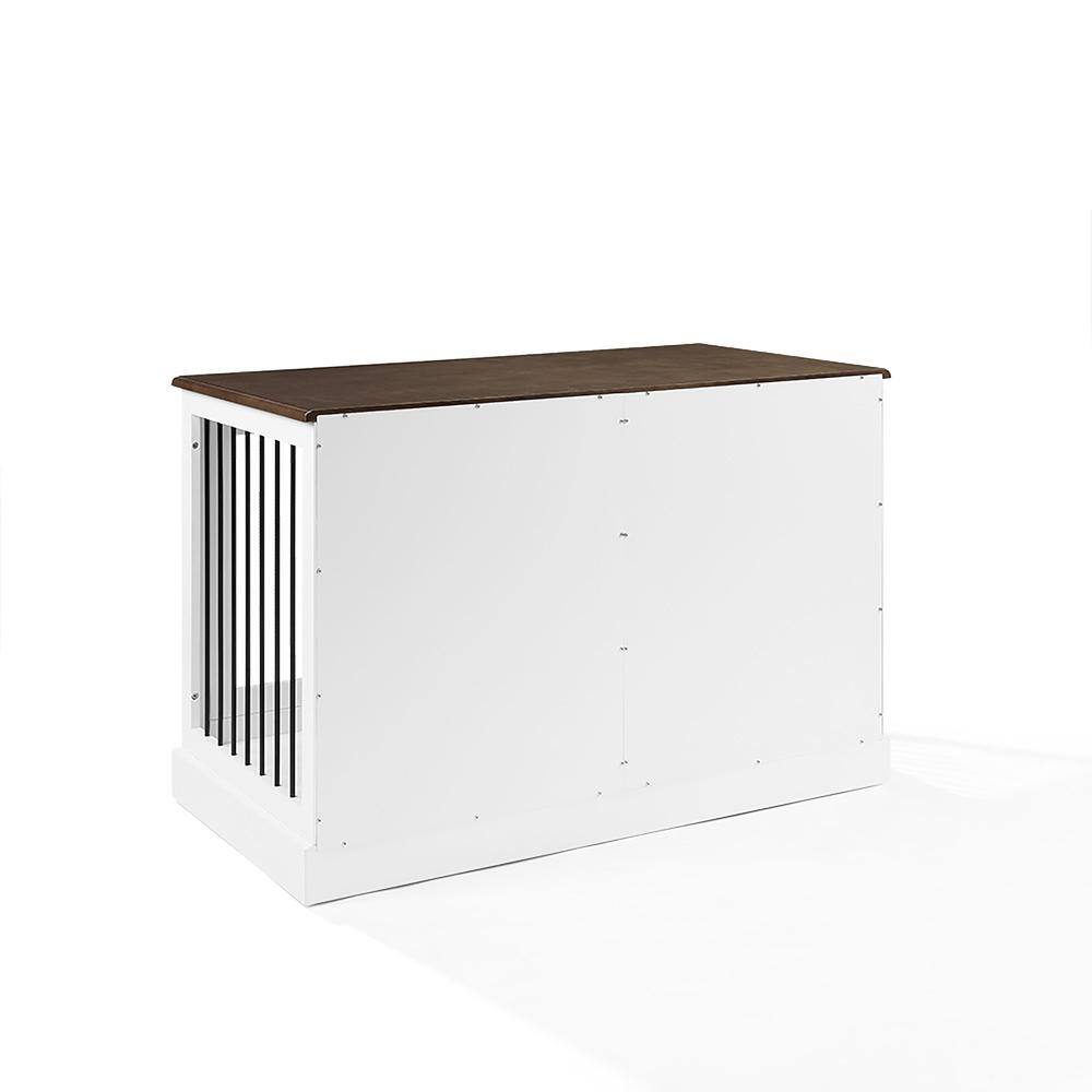 Alt View 1. Crosley Furniture - Winslow Small Credenza Dog Crate - White.