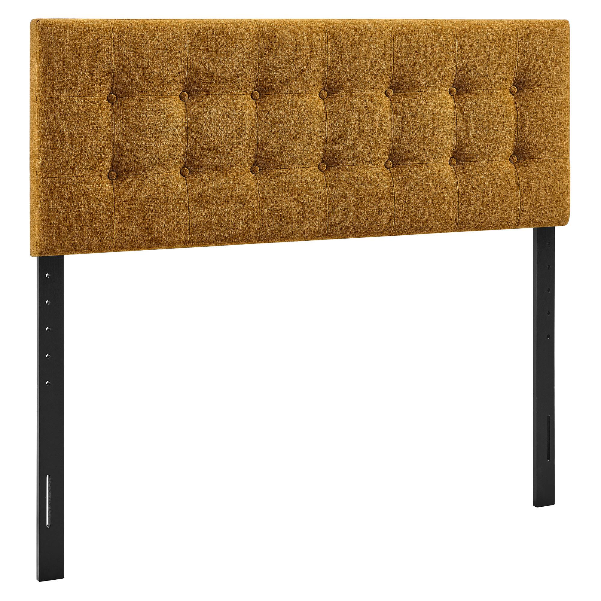 Angle. Modway - Emily Upholstered Fabric Headboard by Modway - Copper.