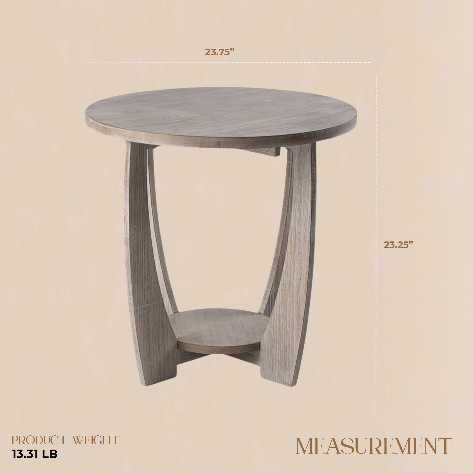 23.75"  
23.25"  

PRODUCT WEIGHT  
13.31 LB  

MEASUREMENT