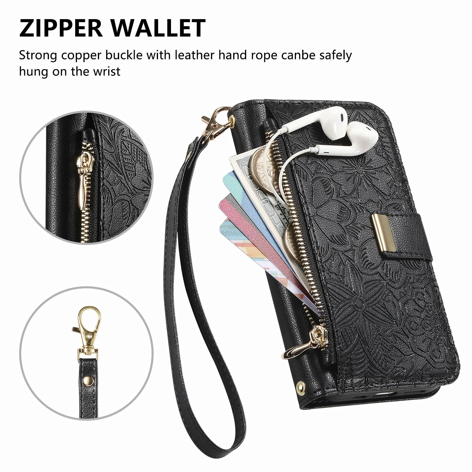 ZIPPER WALLET

Strong copper buckle with leather hand rope can be safely hung on the wrist