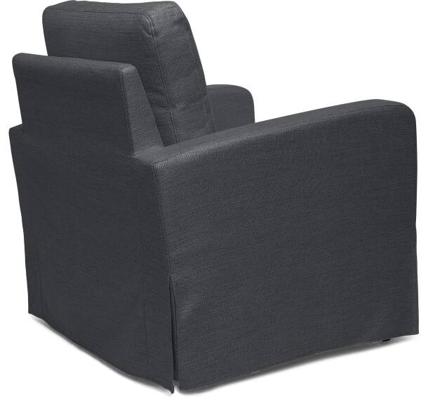 Back. Finch - Finch Kingsley Skirted Arm Chair, Gray - Gray.