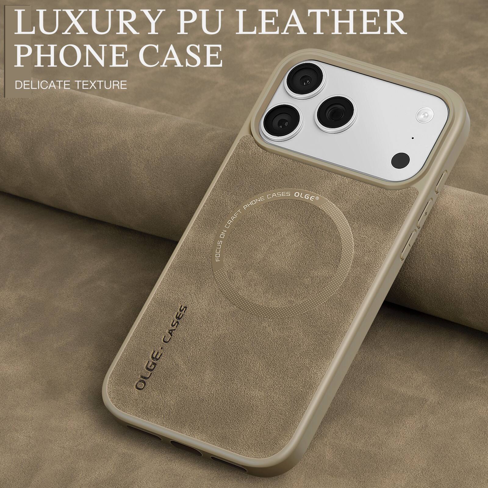 Dteck Magnetic Textured PU Leather Case for Apple iPhone 17 Pro ...