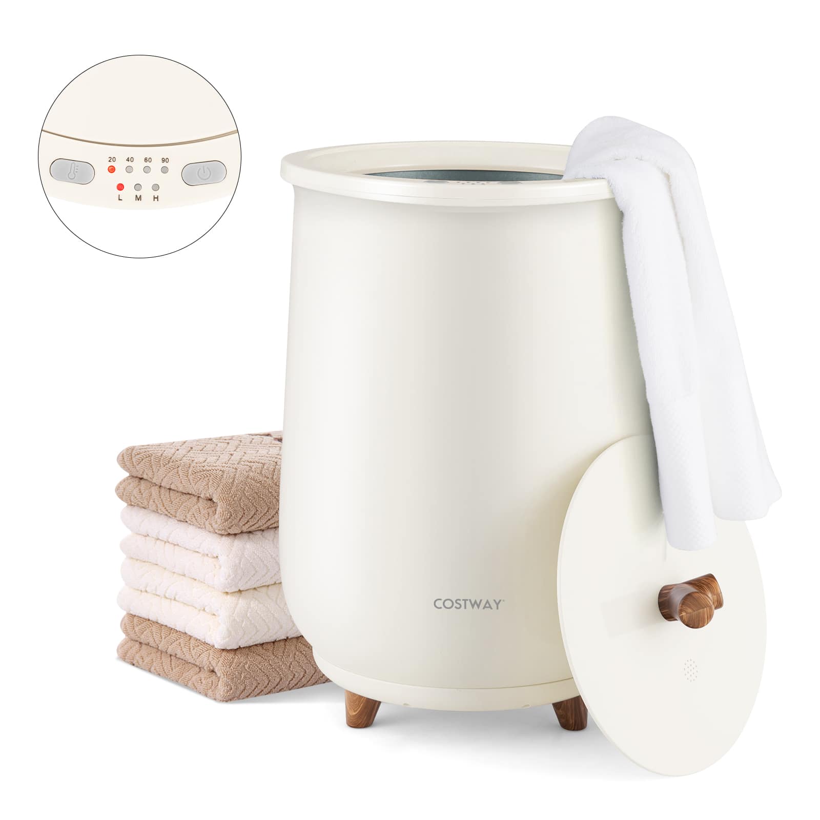 New Keenray Bucket Style Towel & Blanket high quality Warmer - Snow White