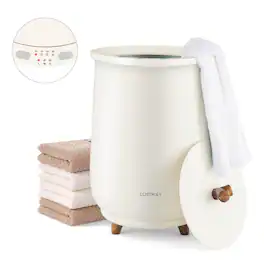 Costway - 23L Bathroom Towel Heater Bucket 4 Timer with Fragrance Holder & 3-Level Heating - Gray