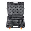 Front. VEVOR - 1/2" Drive Impact Socket Set, 65 Piece Socket Set SAE 3/8" to 1-1/4" and Metric 10-24mm, 6 Point Cr-V Alloy Steel - Black.