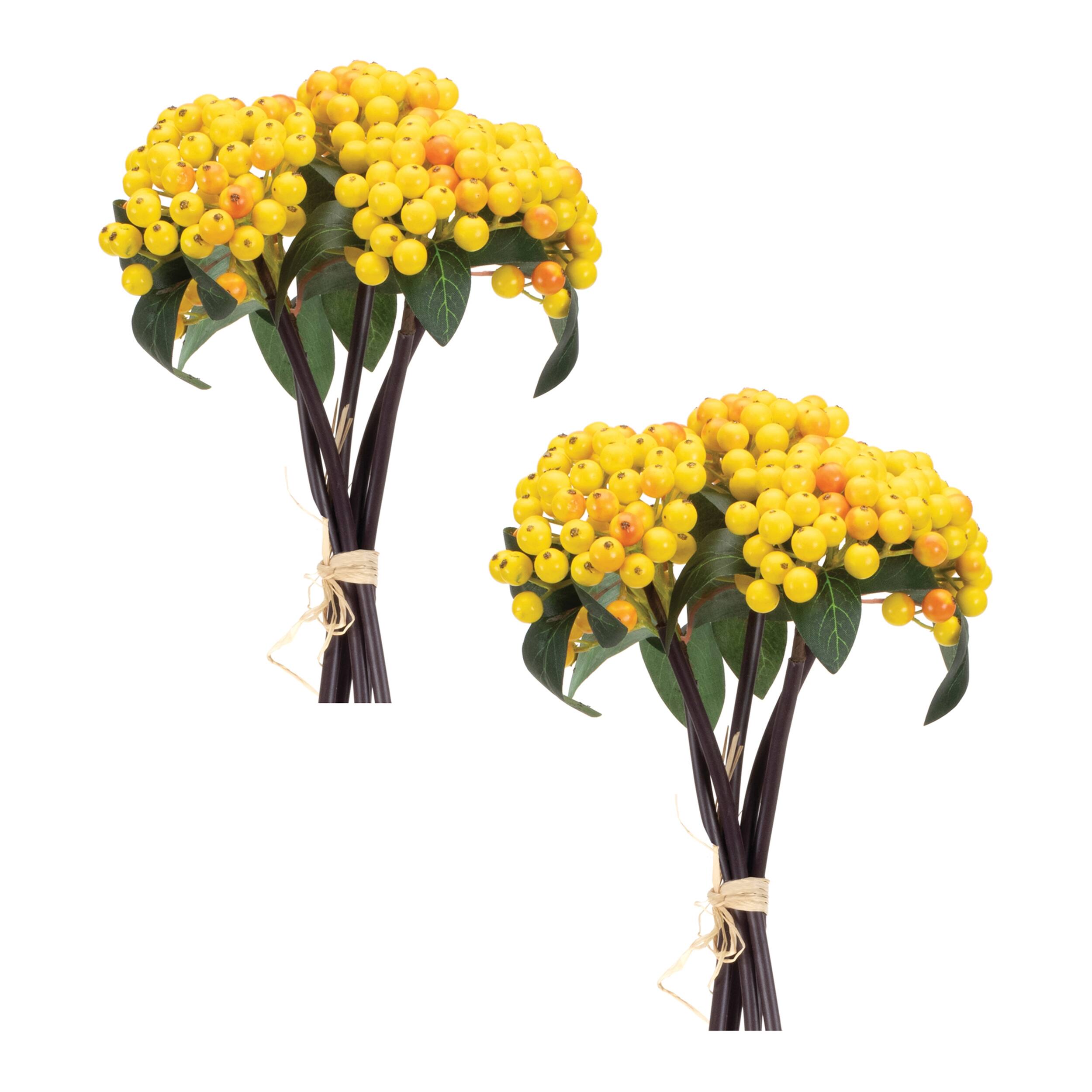 Left. BreeBe - Yellow Berry Bundle (Set of 2) - Yellow, Green.