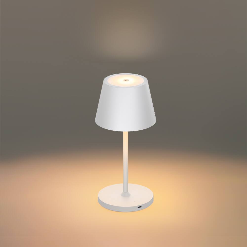 Alt View 11. ONEWISH - Cordless Portable LED Mini-Lamp with Touch Control - White.