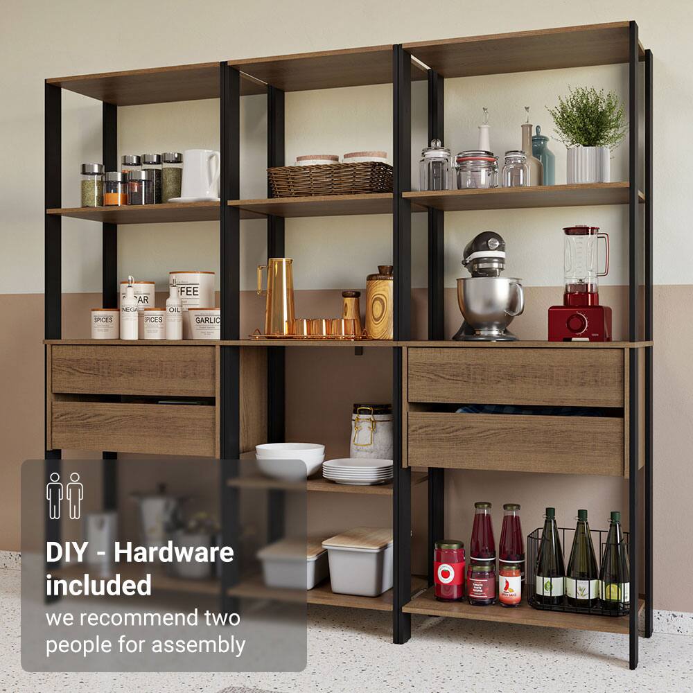 DIY - Hardware included  
we recommend two people for assembly