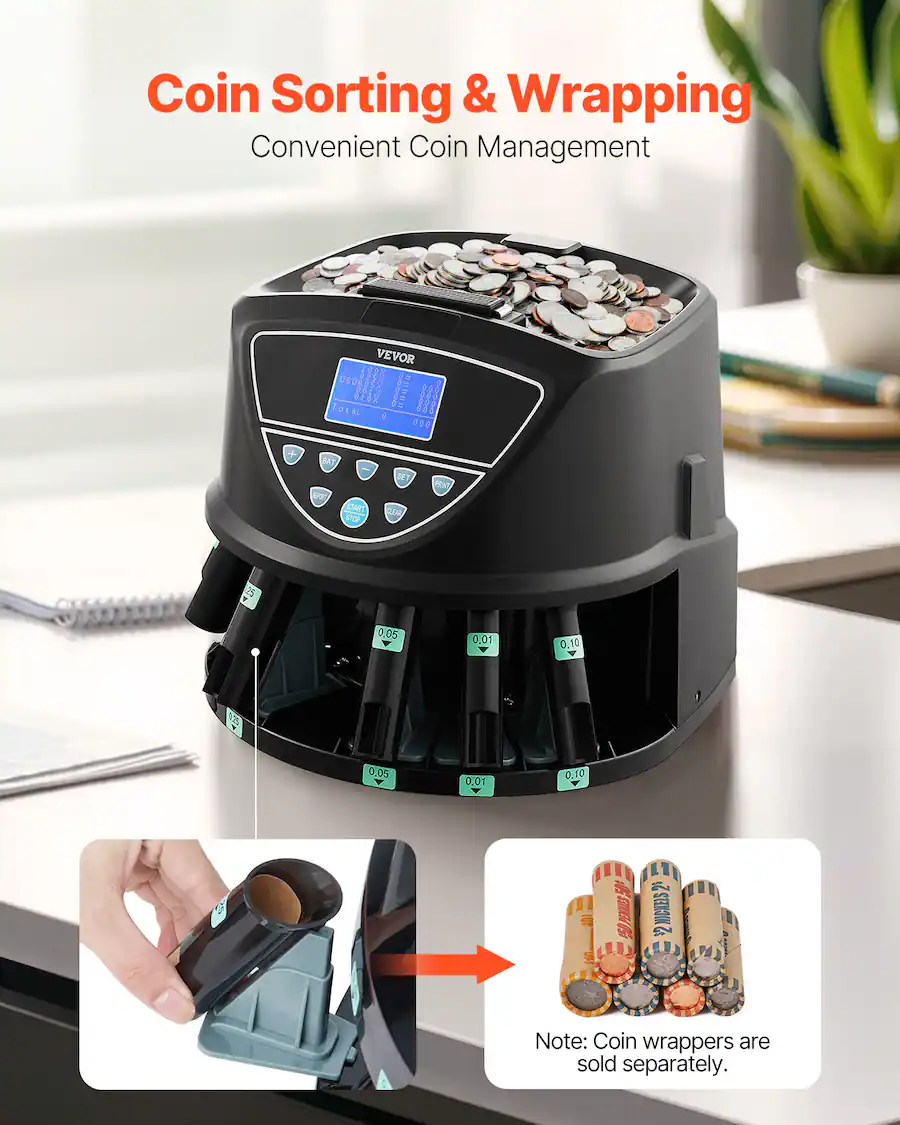 USD Coin Sorter, Coin Counter Machine for 5 Kinds of USD Coins, Coin ...