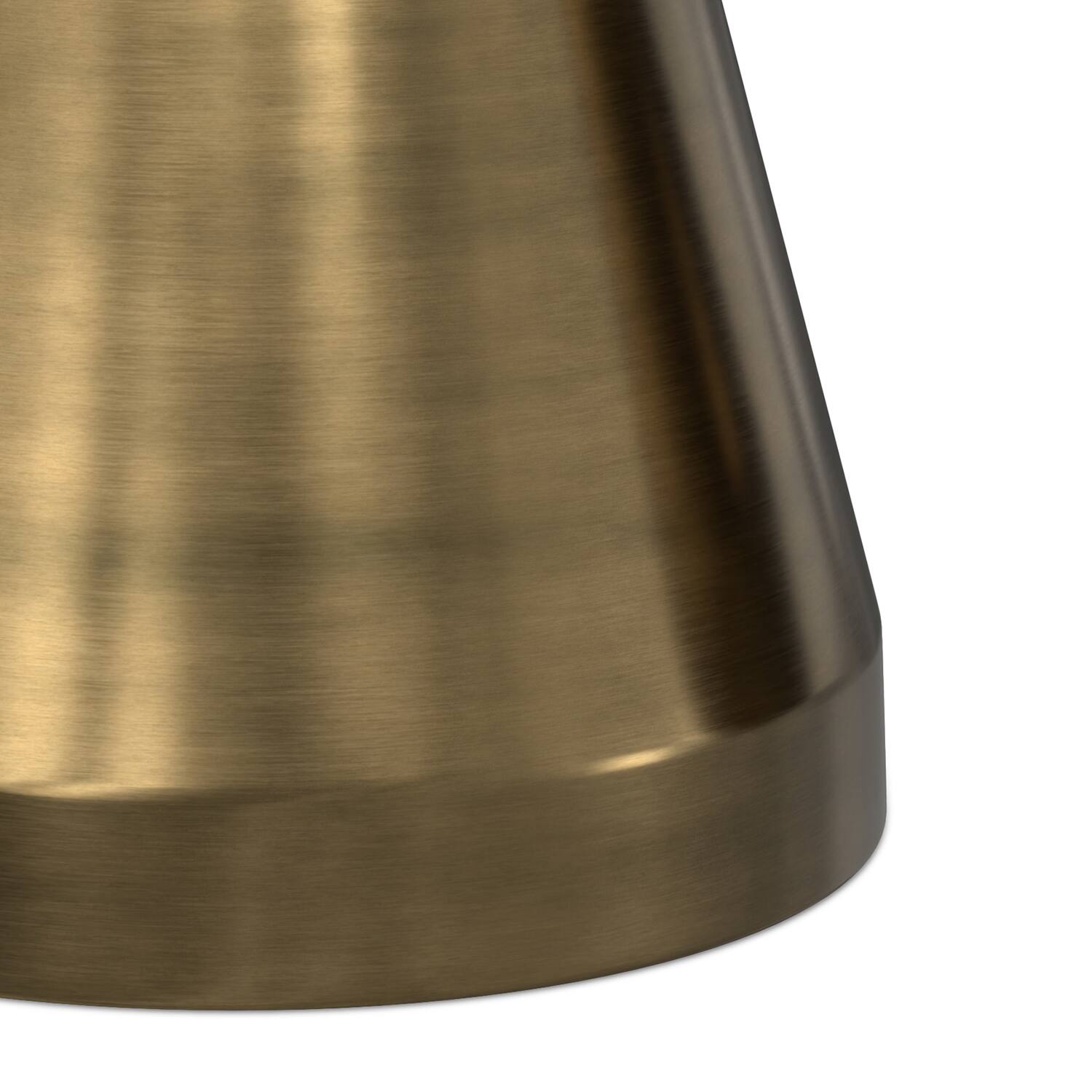 Alt View 4. Simpli Home - Allegra 16 inch Wide Modern Metal Side Table in Antique Brass Iron, Assembled - Antique Brass.