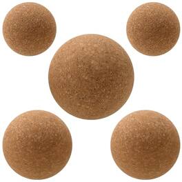 DORLUKFU - 5 PCS Cork Massage Ball, Cork Therapy Ball Wooden, Cork Ball for Muscle Massage, Myofascial Release