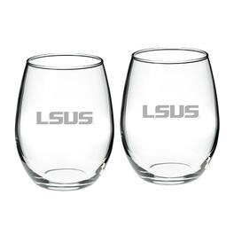 Jardine - LSU Shreveport Pilots 21oz. 2-Piece Stemless Wine Glass Set - Multicolor