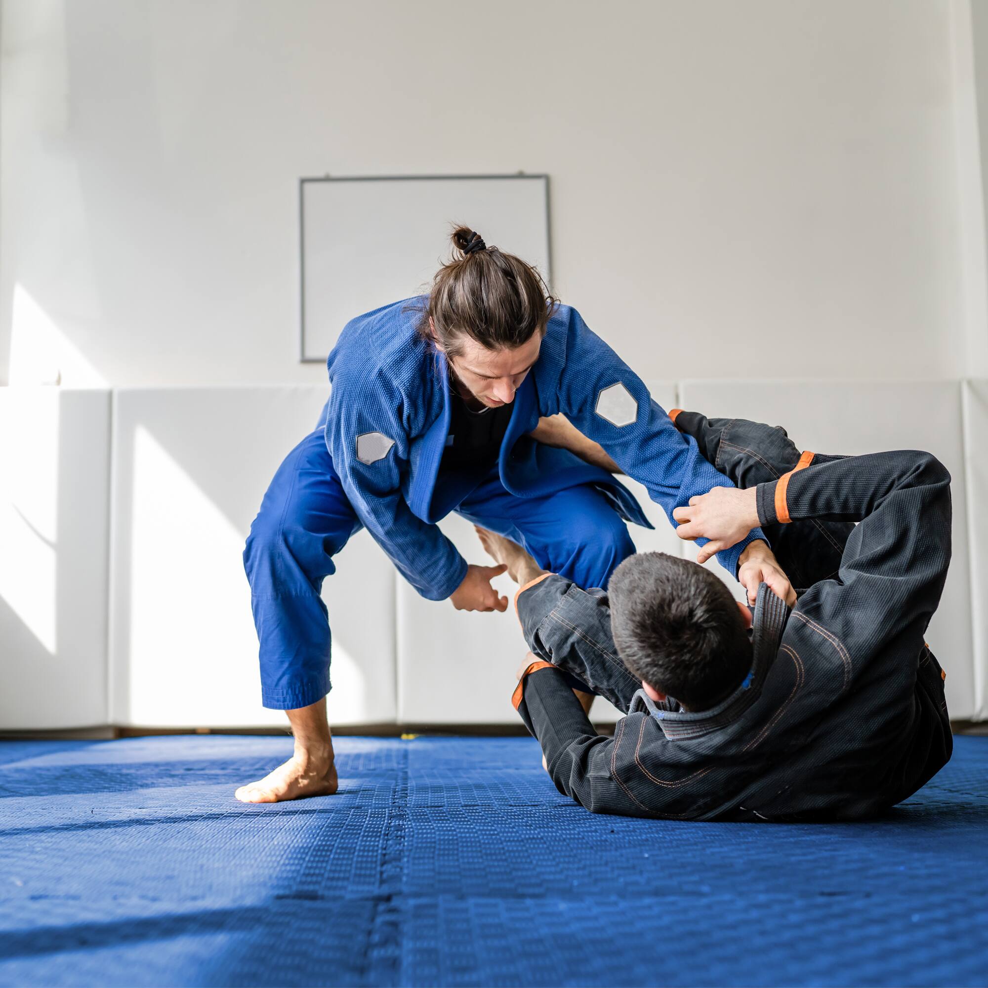 Alt View 3. BalanceFrom Fitness - BalanceFrom Fitness 72 Sq Ft Interlocking EVA Foam Exercise Mat Tiles, Blue - Blue.