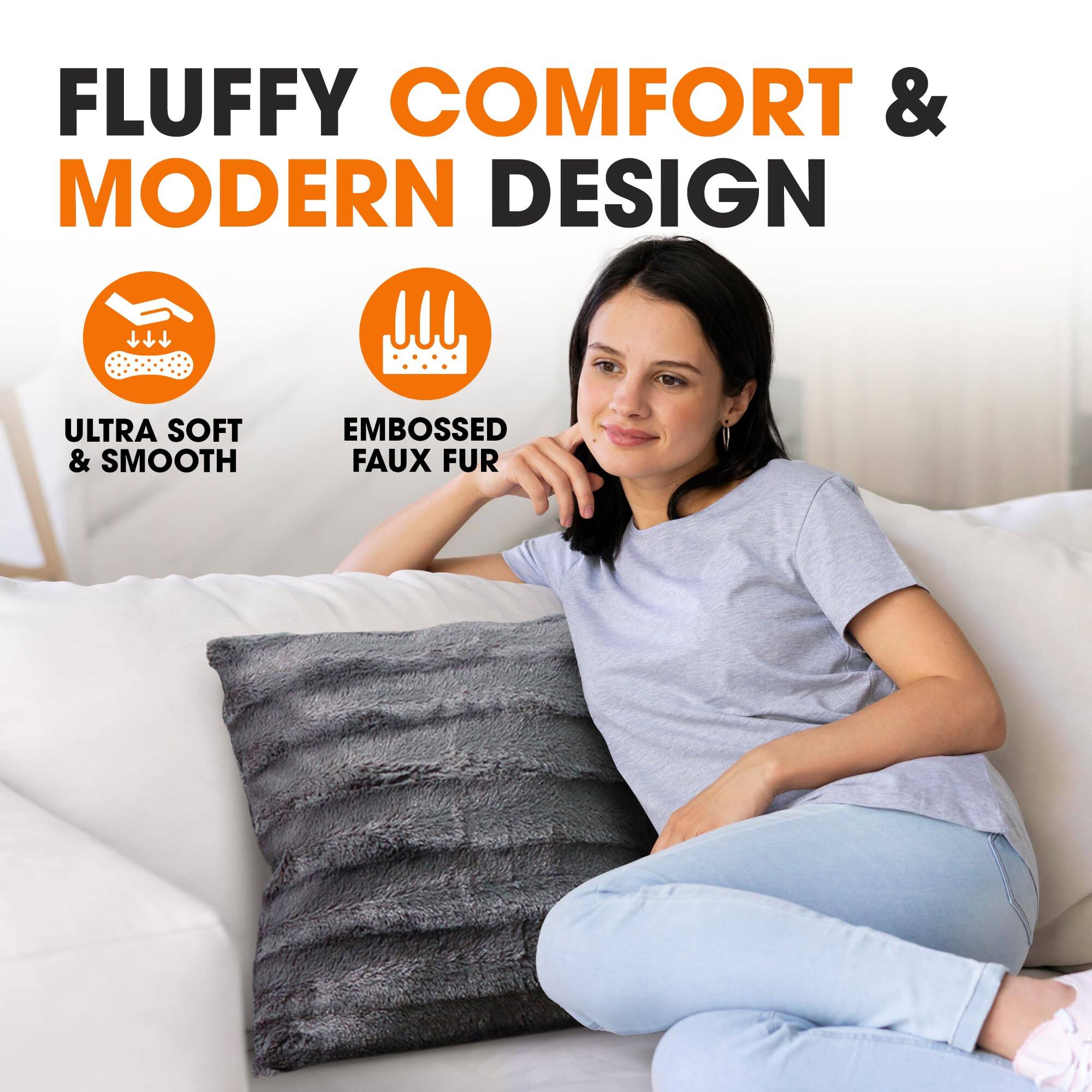FLUFFY COMFORT & MODERN DESIGN

ULTRA SOFT & SMOOTH

EMBOSSED FAUX FUR