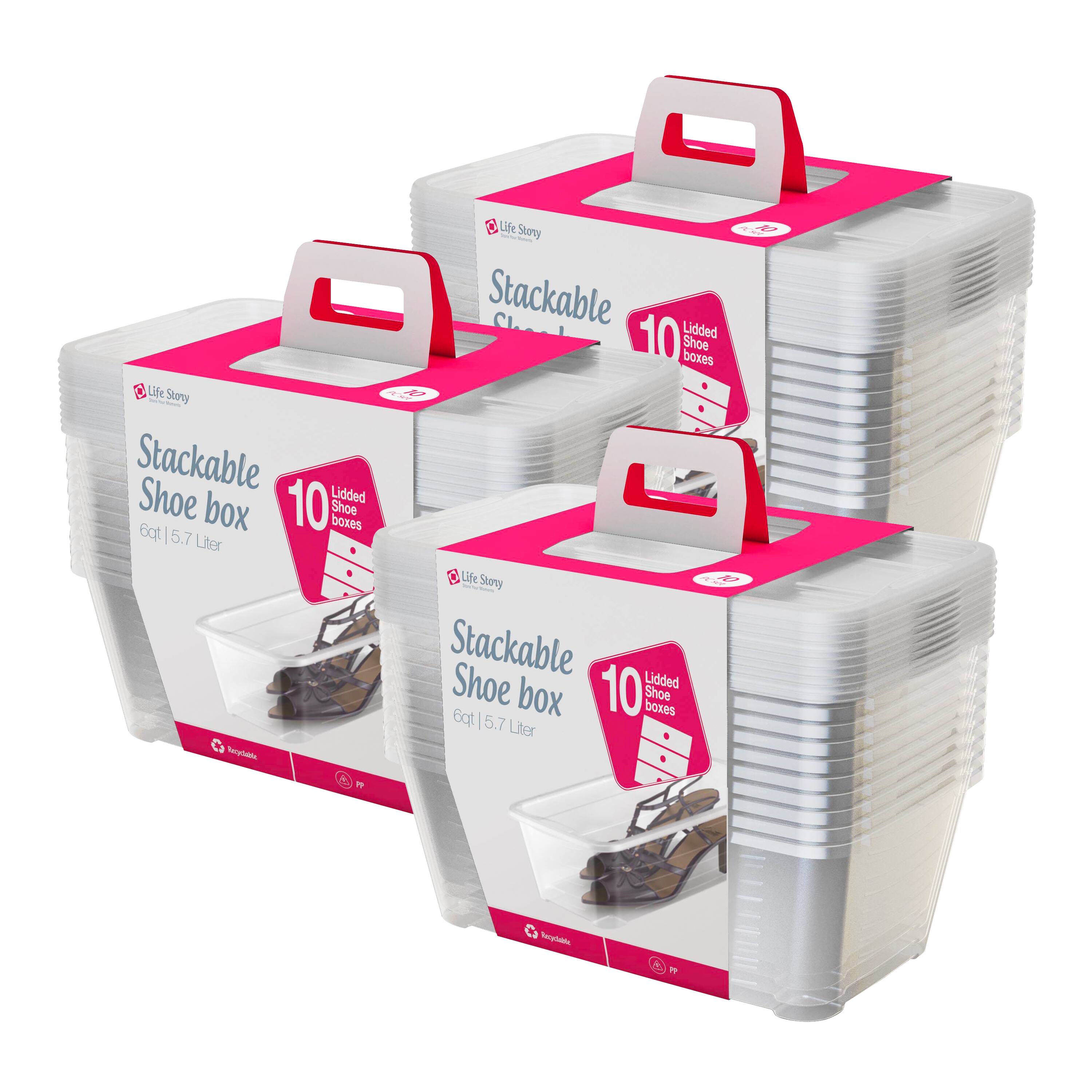 Life Story - Stackable Shoe Box  
10 Lidded Shoe Boxes  
6 Qt | 5.7 Liter