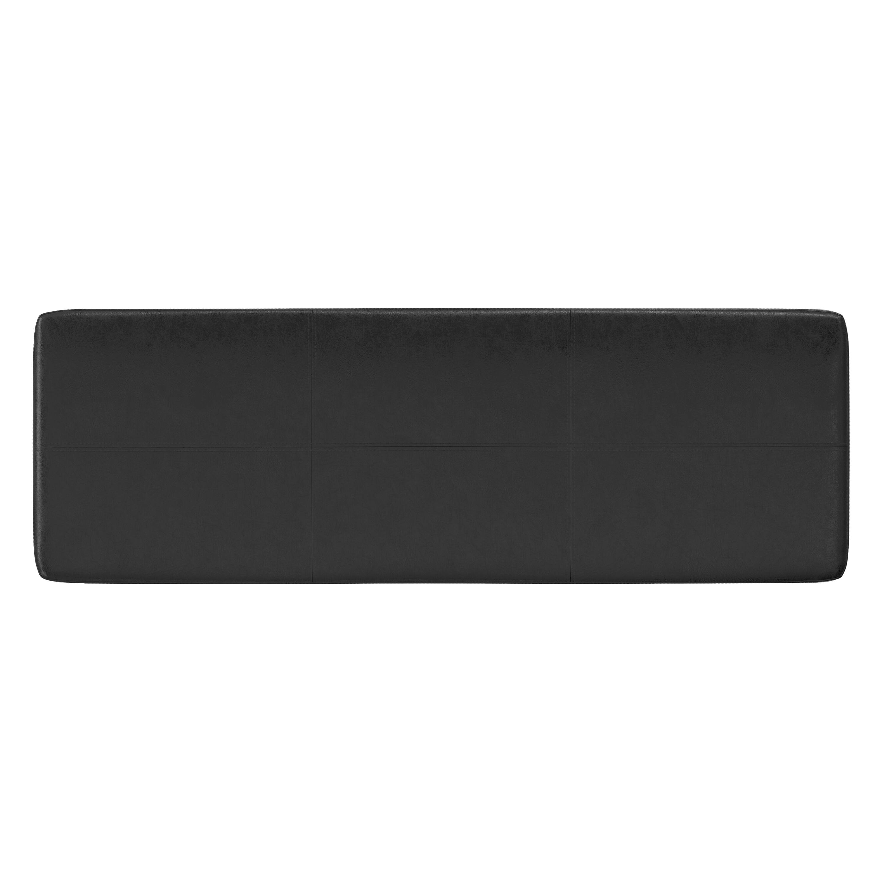 Back. Simpli Home - Carlson Ottoman Bench in Distressed Black - Distressed Black.