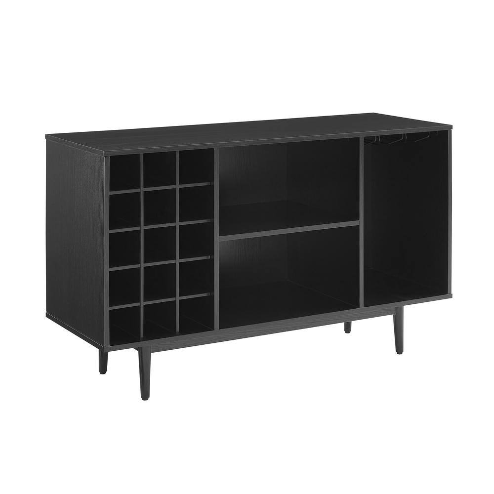 Alt View 4. Crosley Furniture - Liam Wine Rack Sideboard - Black.