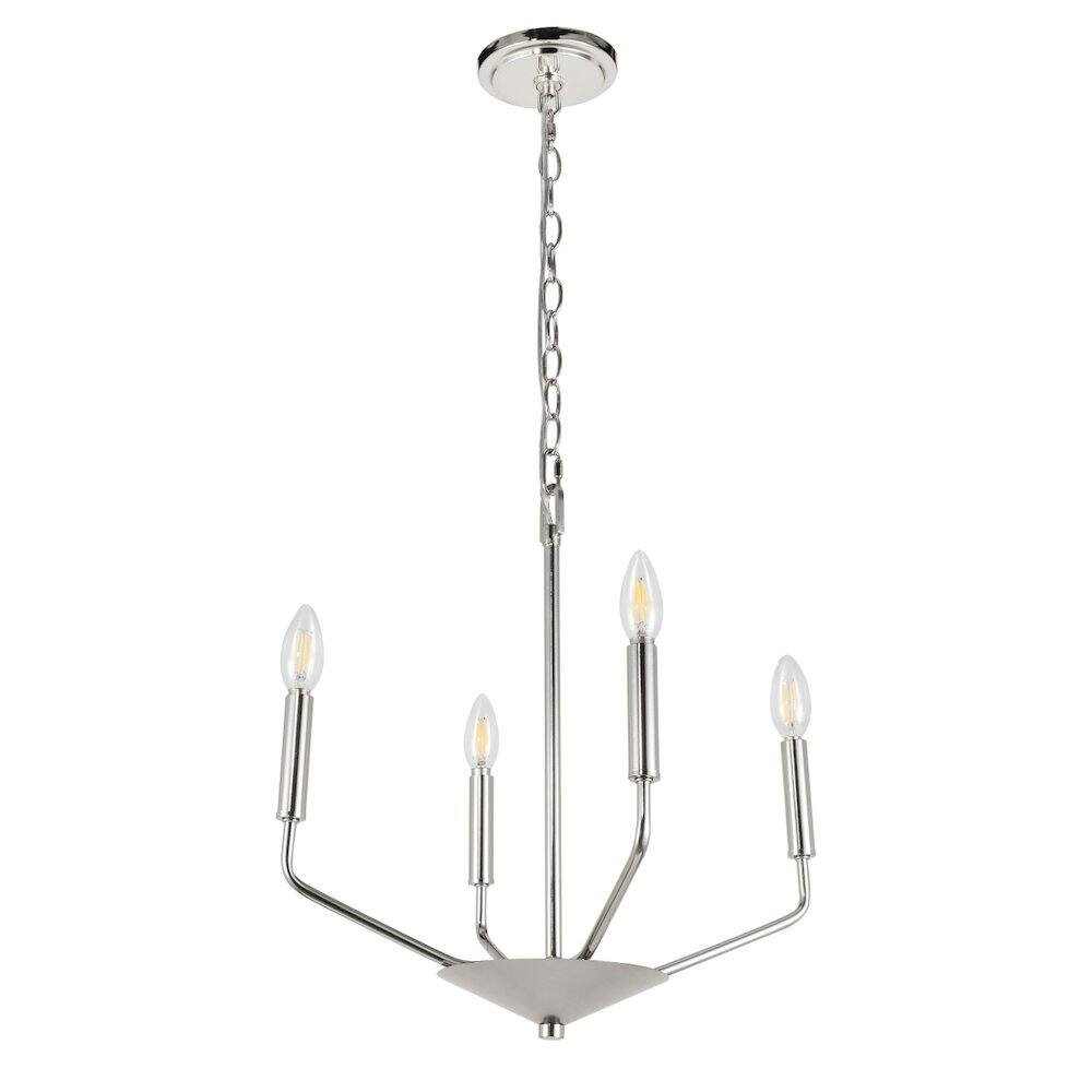 Alt View 8. Living District - Enzo 4 Light Chrome Pendant - Chrome.