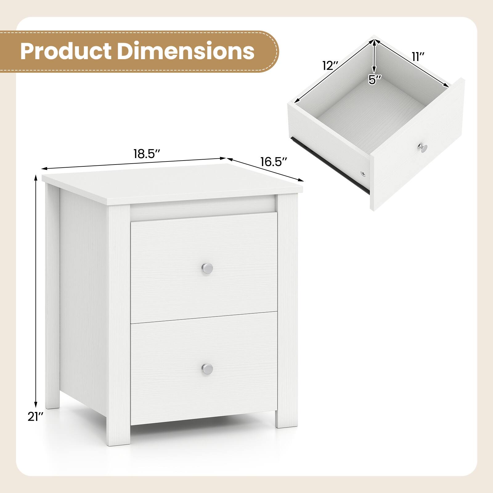 Product Dimensions: 12" x 5" x 11" x 18.5" x 16.5" x 21"