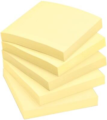Alt View 3. Post-it - Notes, 3" x 3", Canary Collection, 90 Sheet/Pad, 18 Pads/Pack - Canary Yellow.