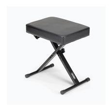 Front. On Stage Stands - On Stage KT7800 Three-Position X-Style Foldable Keyboard Bench (Black) - Black.