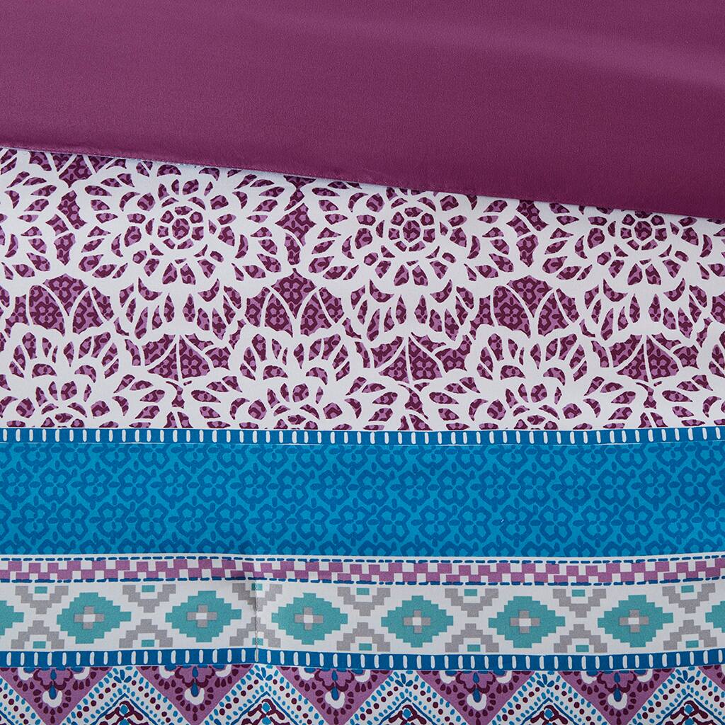Alt View 5. Gracie Mills - Gracie Mills Merewen Printed Comforter Set - Purple.